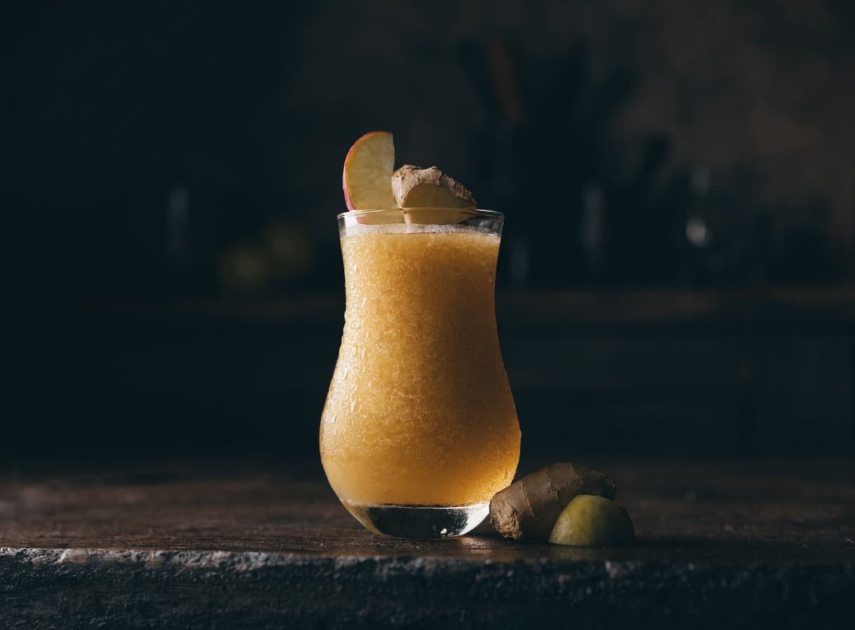 Slush di limonata mela e zenzero