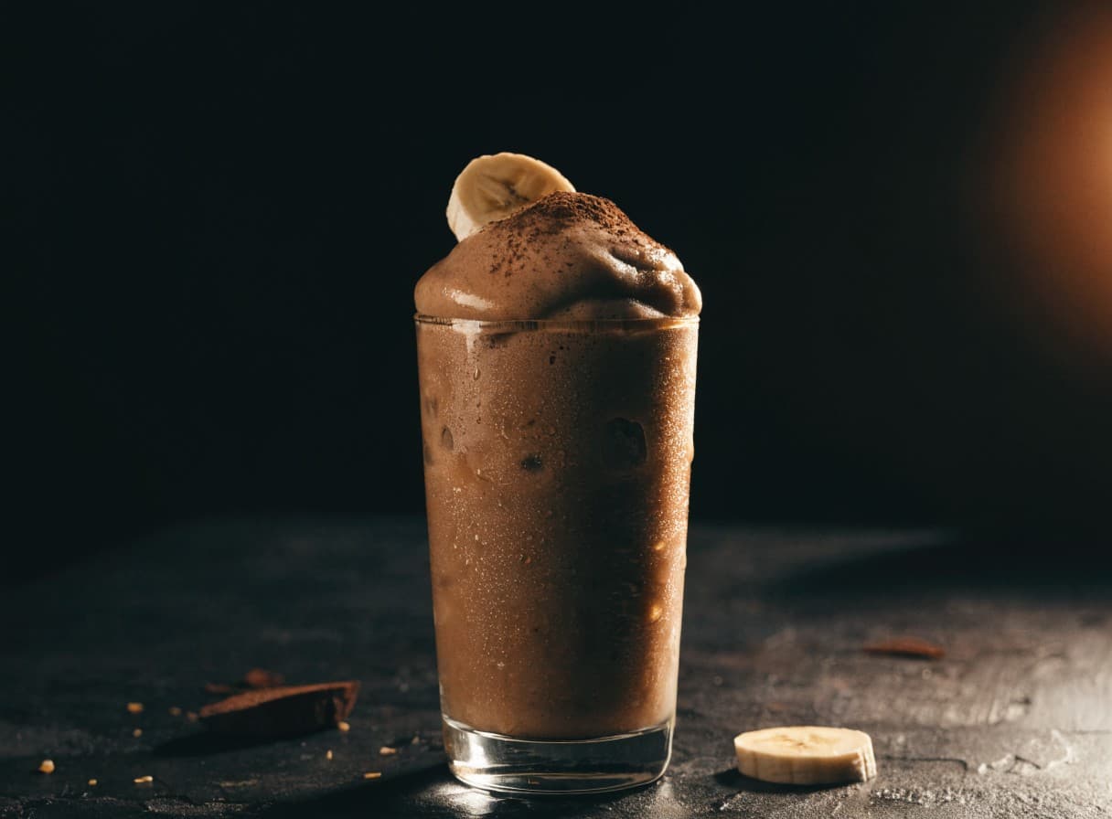 Smoothie-slush banana e cacao