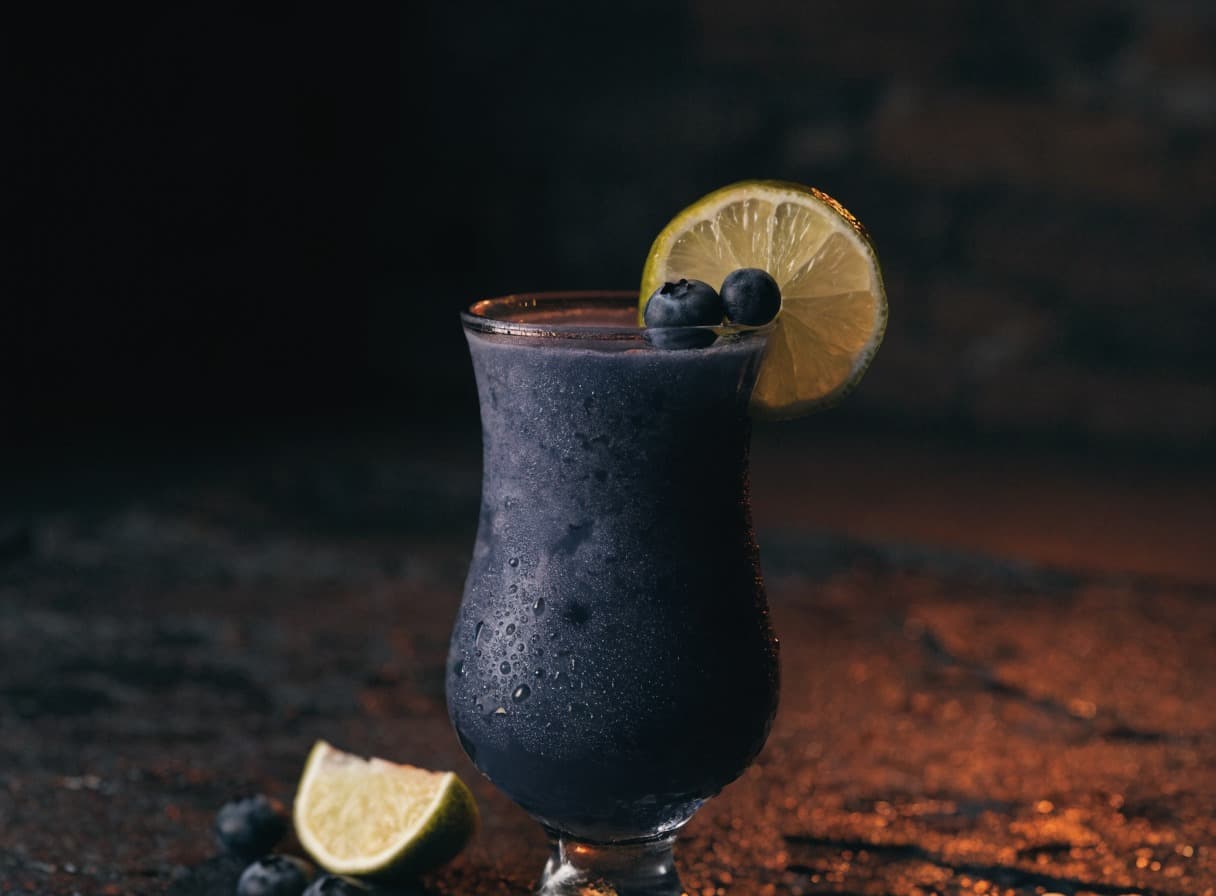 Slush di limonata mirtillo e lime