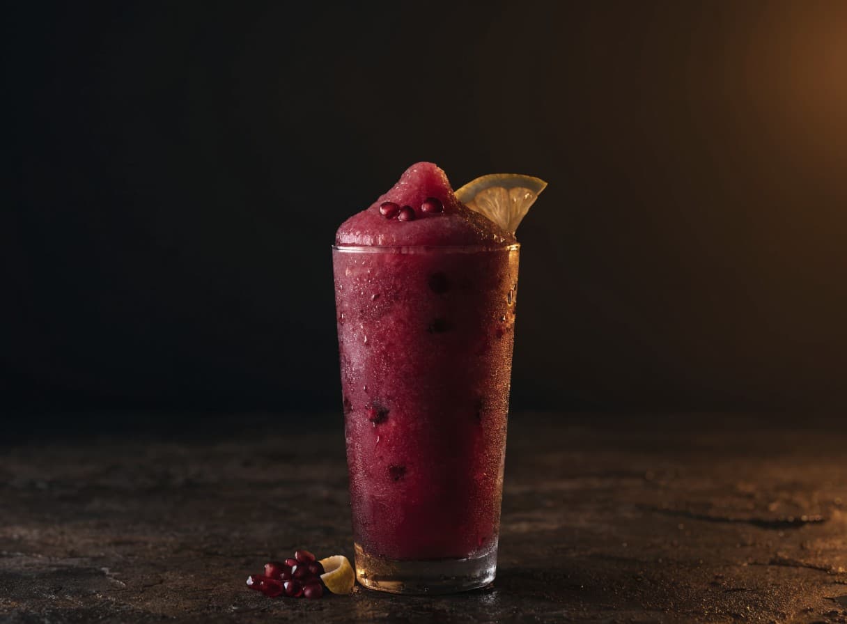 Slush melagrana e tè freddo