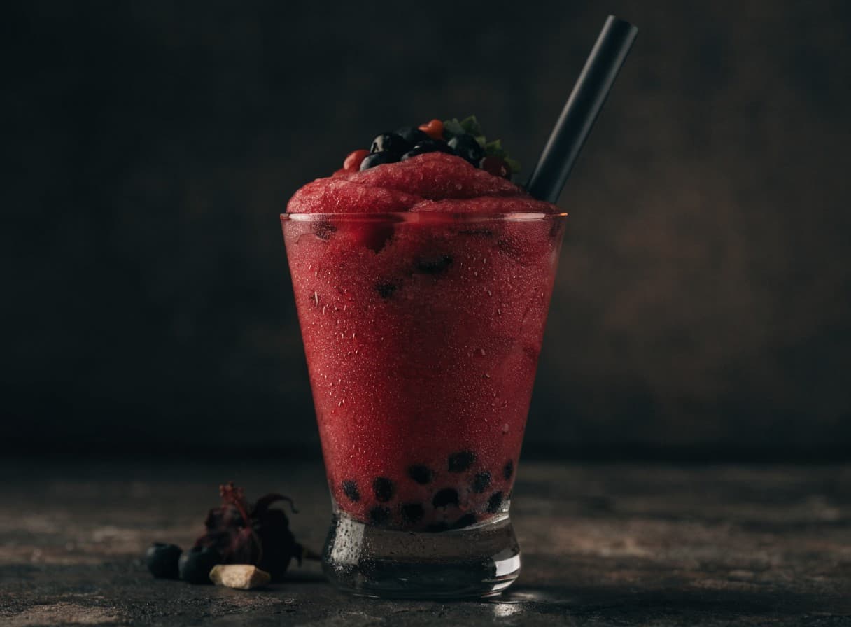 Hibiskus-Beeren-Eistee-Slush
