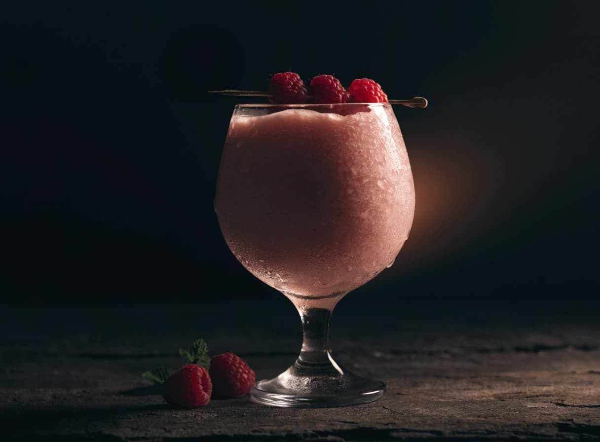 Smoothie-slush lampone e vaniglia