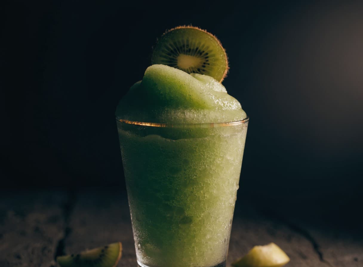 Smoothie-slush kiwi e mela