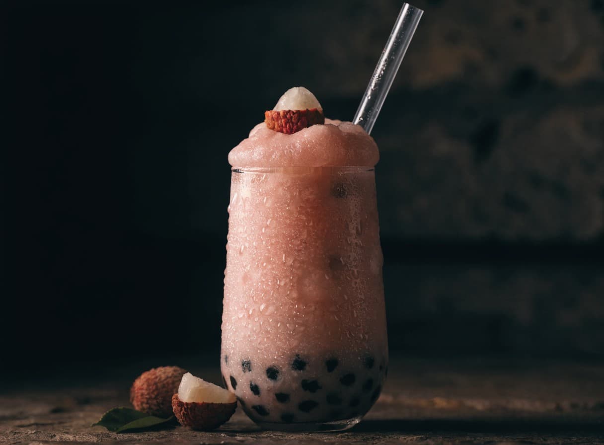 Slush litchi e tè verde
